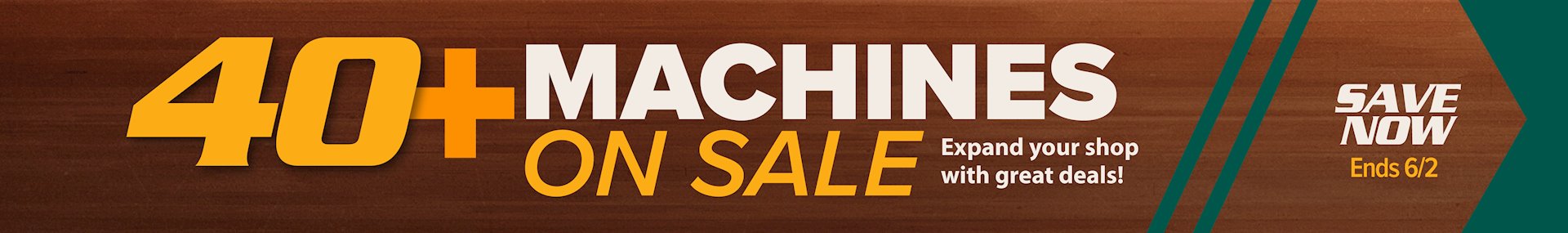 40 + Machines On Sale Masthead