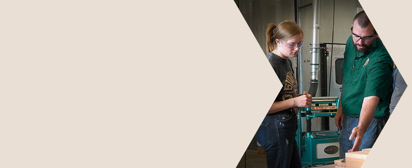 a third banner showing student and teacher photos