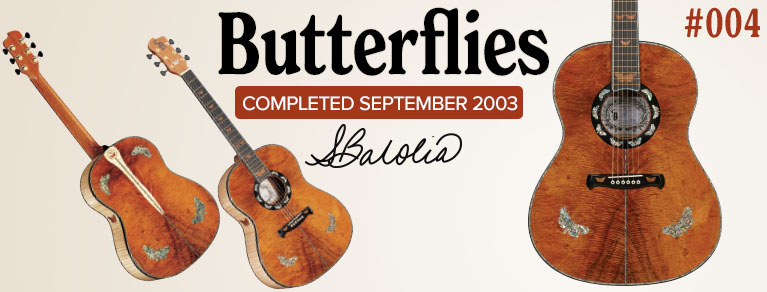 The Butterflies acoustic guitar made by Shiraz Balolia
