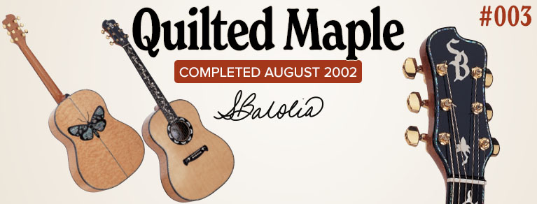The Quilted Maple acoustic guitar made by Shiraz Balolia