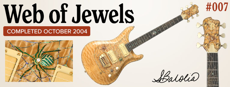 The Web of Jewels electric guitar made by Shiraz Balolia