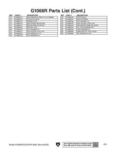 Part Diagram for G1079R