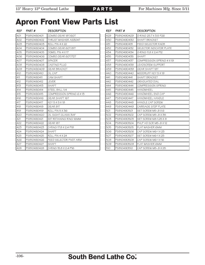 Part Diagram for SB1049